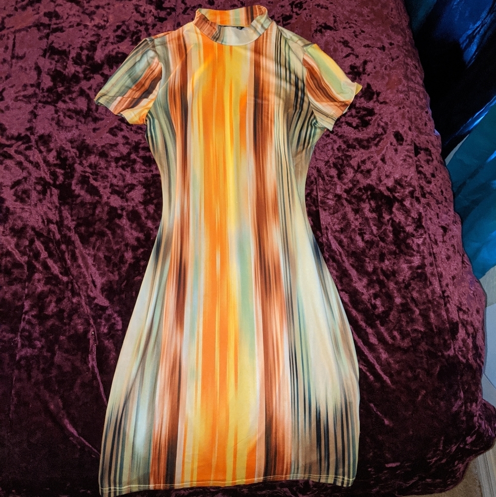 Mini Dress Orange and yellow